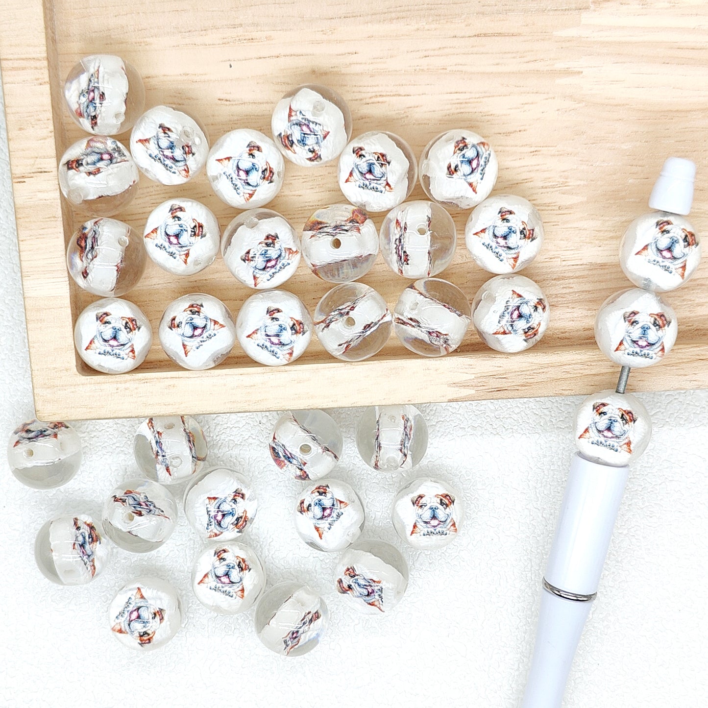 16mm Round Dog Acrylic Beads,Gumball Beads,Loose Bead