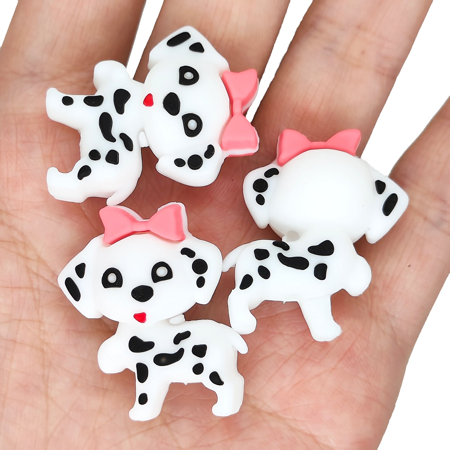 3D Dalmatian Dog with Bow Focal