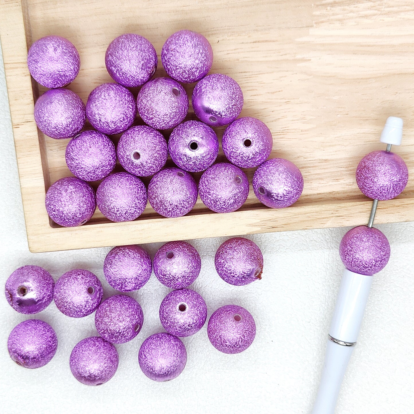 20mm Purple Stardust Chunky Bubblegum Acrylic Beads
