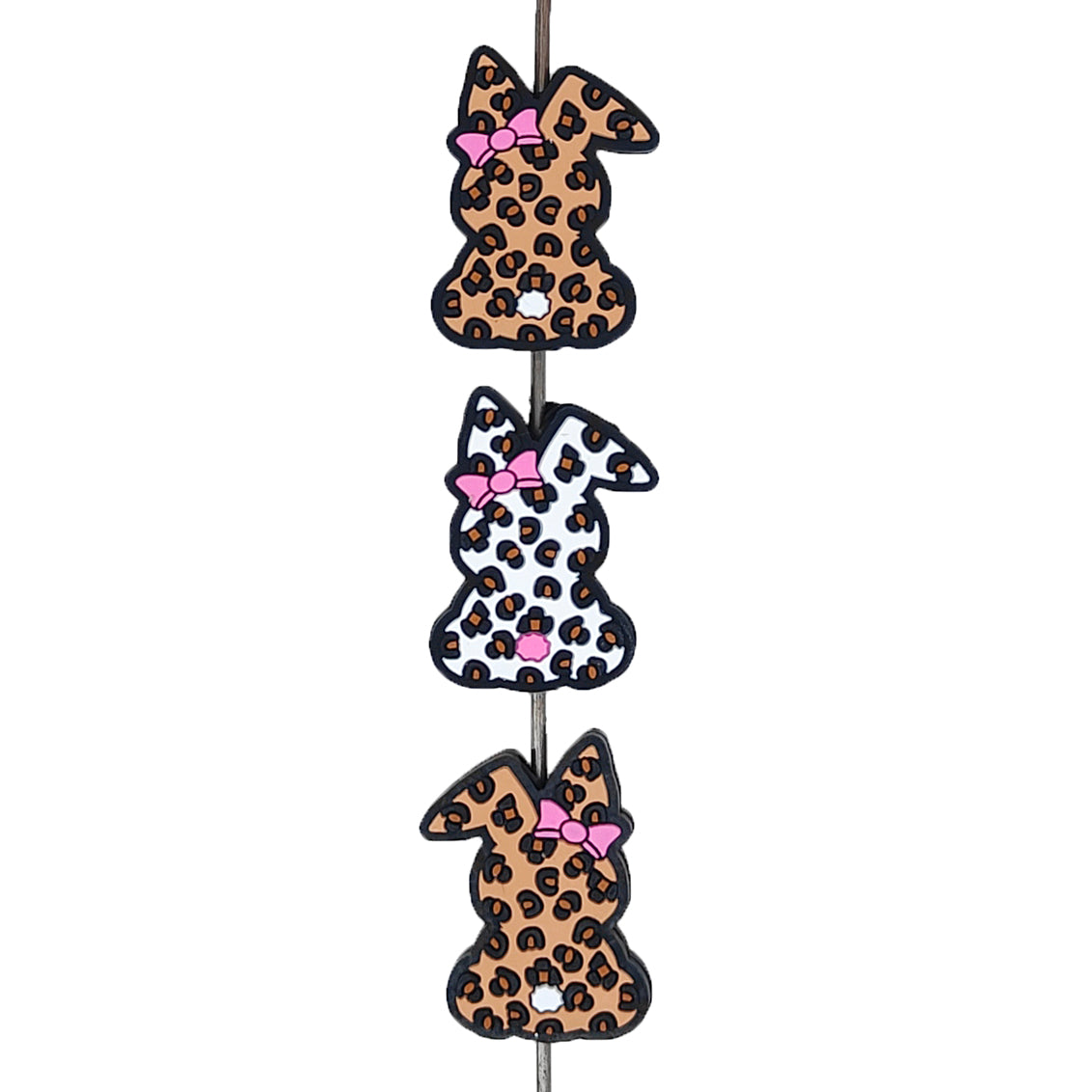 Leopard Rabbit Easter Focal Beads