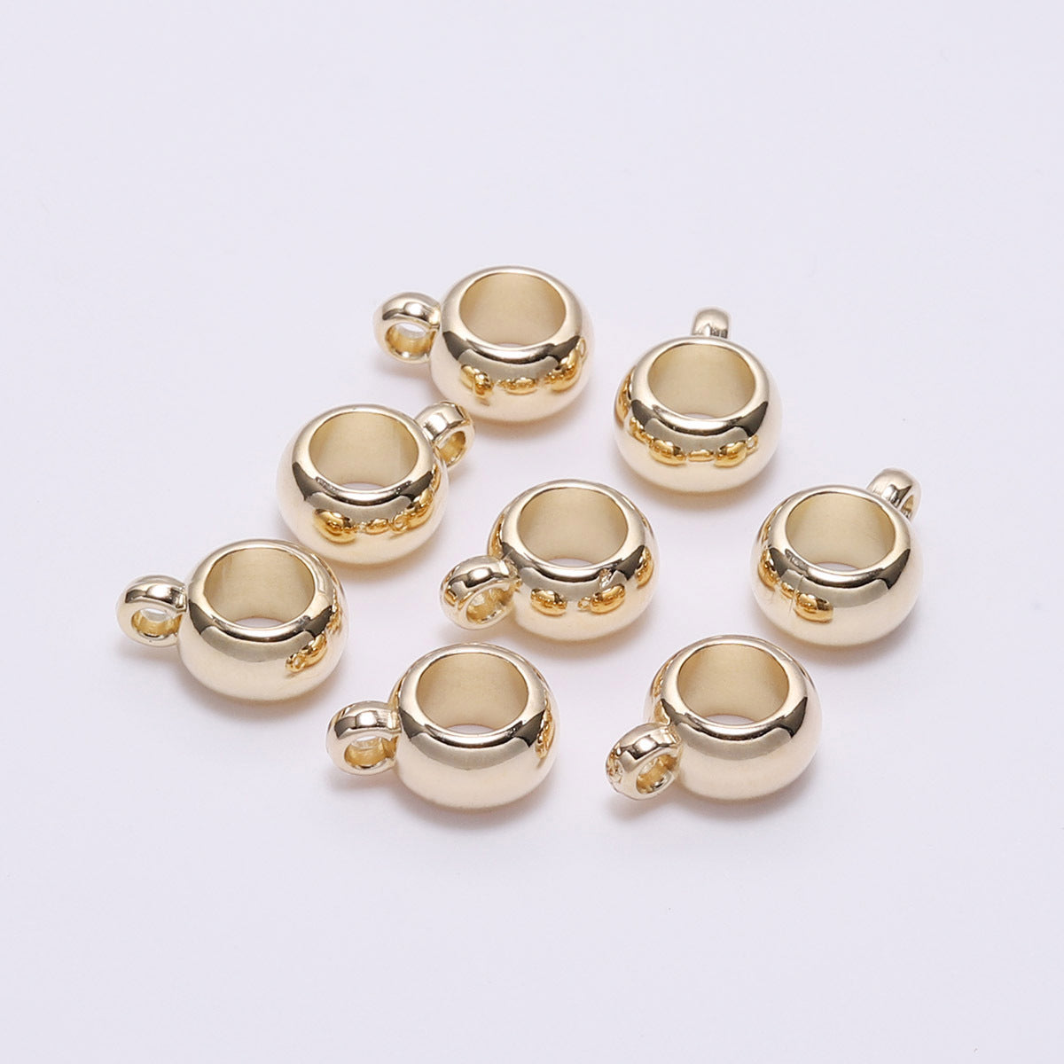 10mm Large Holes Spacers Bails,Bail Beads for Charms Pendants