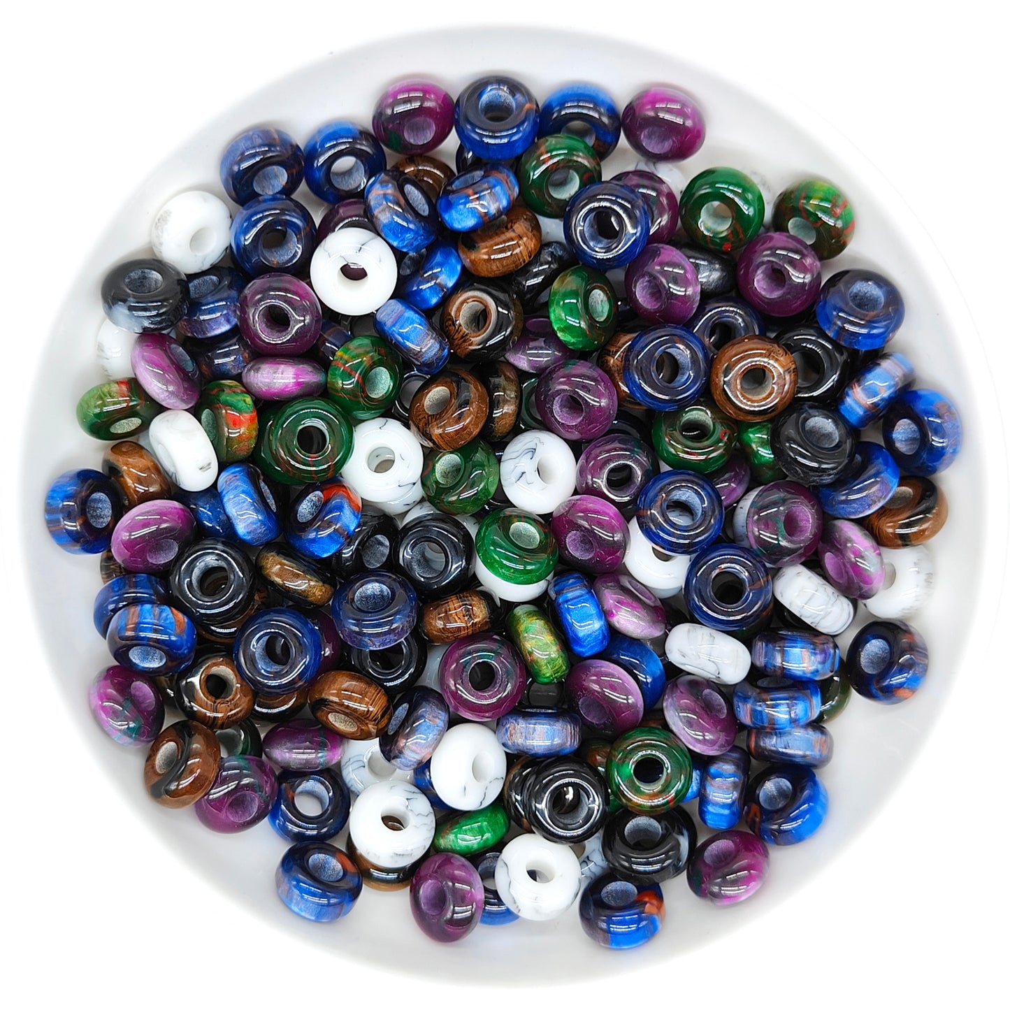 14mm Jelly Abacus Loose Acrylic Spacer Beads