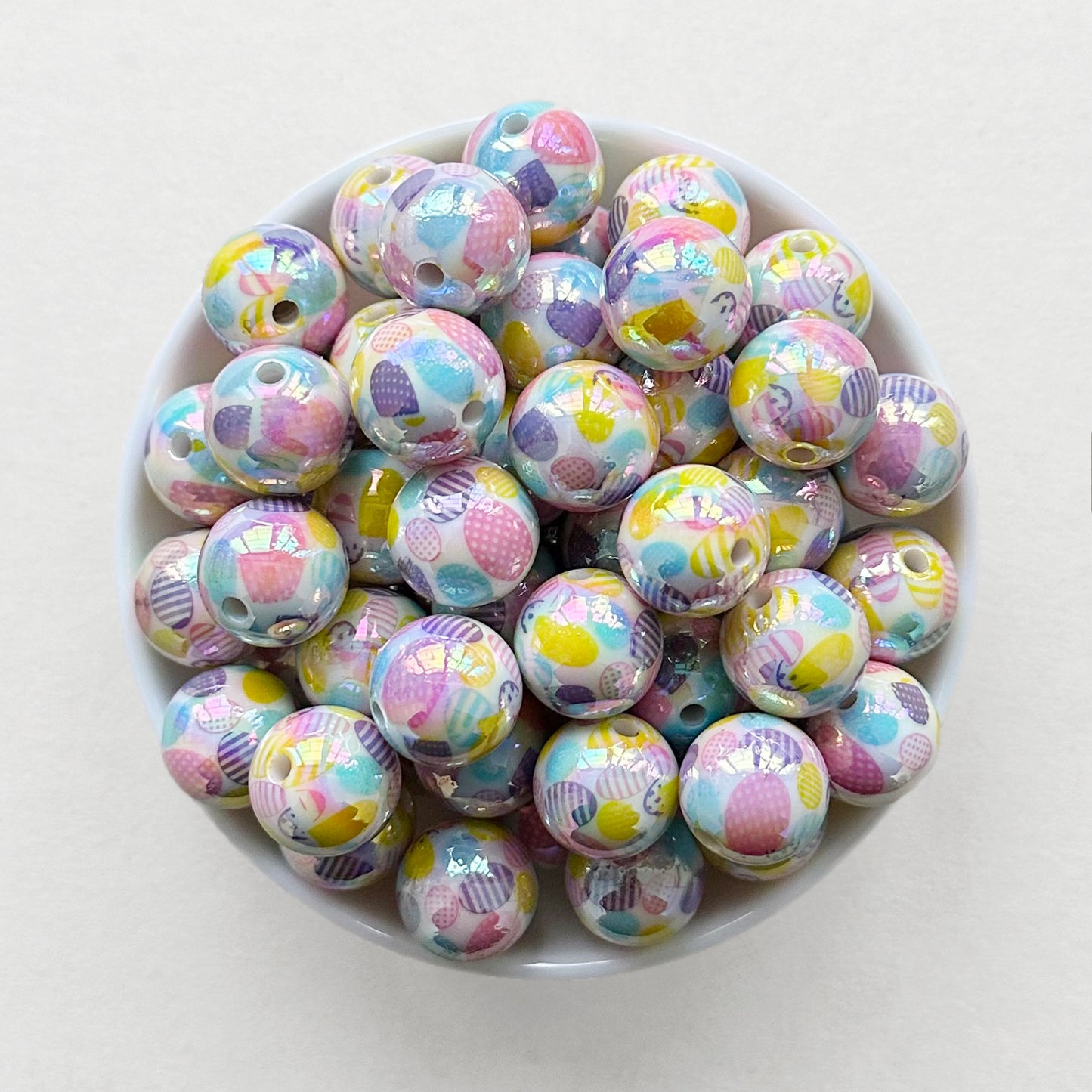 16mm UV Easter Colorful Eggs Gumball Acrylic Beads
