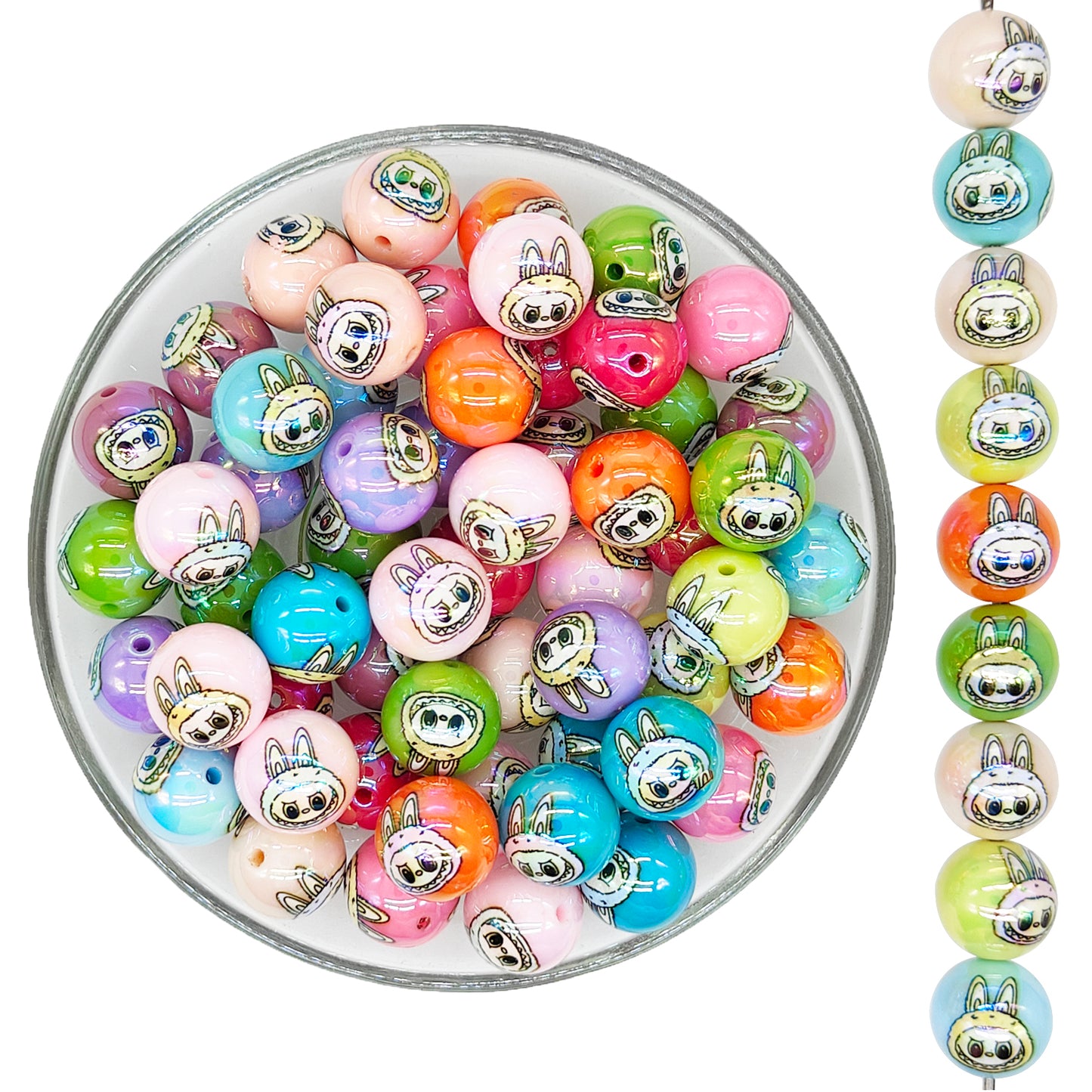 16mm Monster Colored Gumball Acrylic Beads,DIY Keychain Jewelry