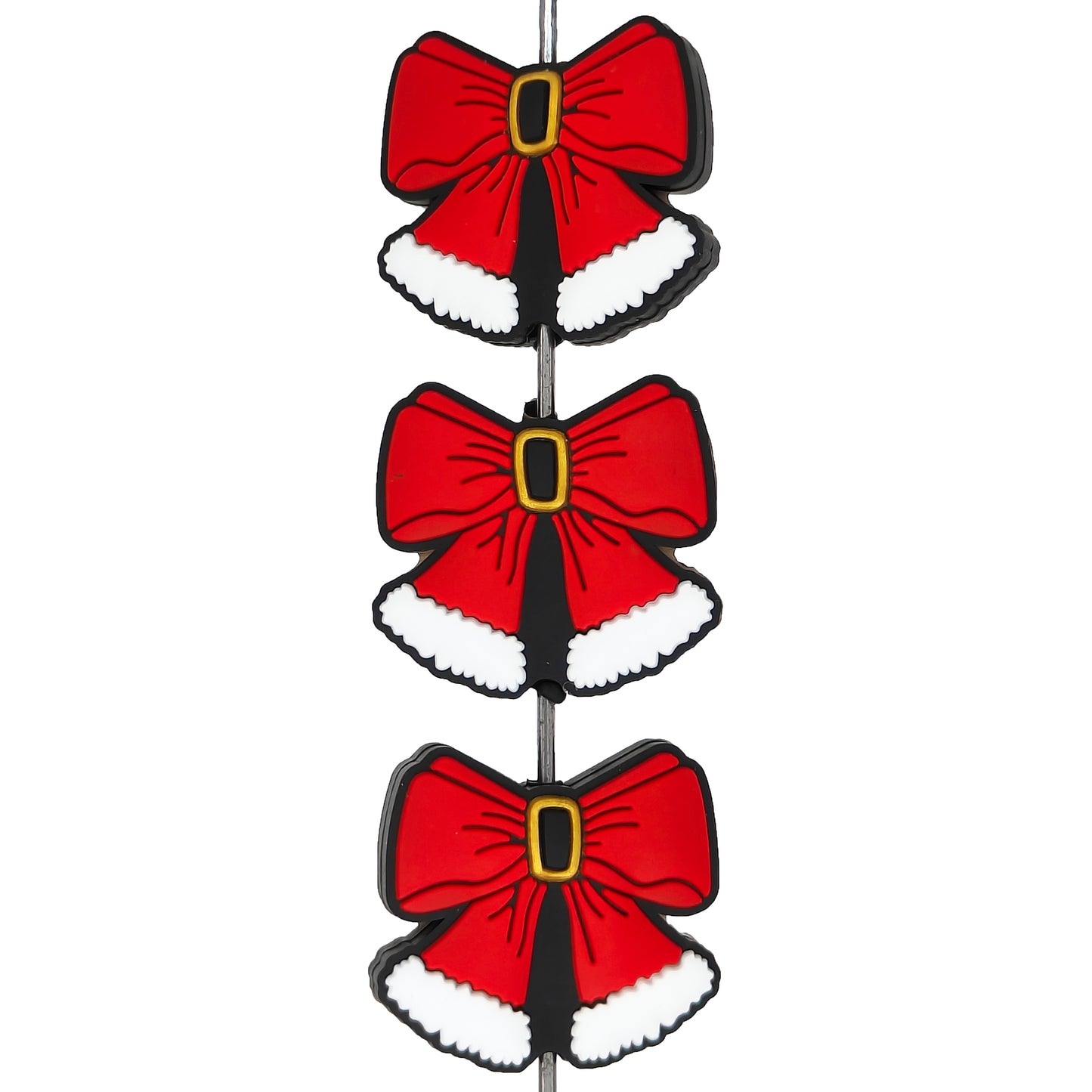 Christmas Santa Coquette Bow Focal