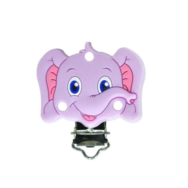 Elephant Silicone Pacifier Clips