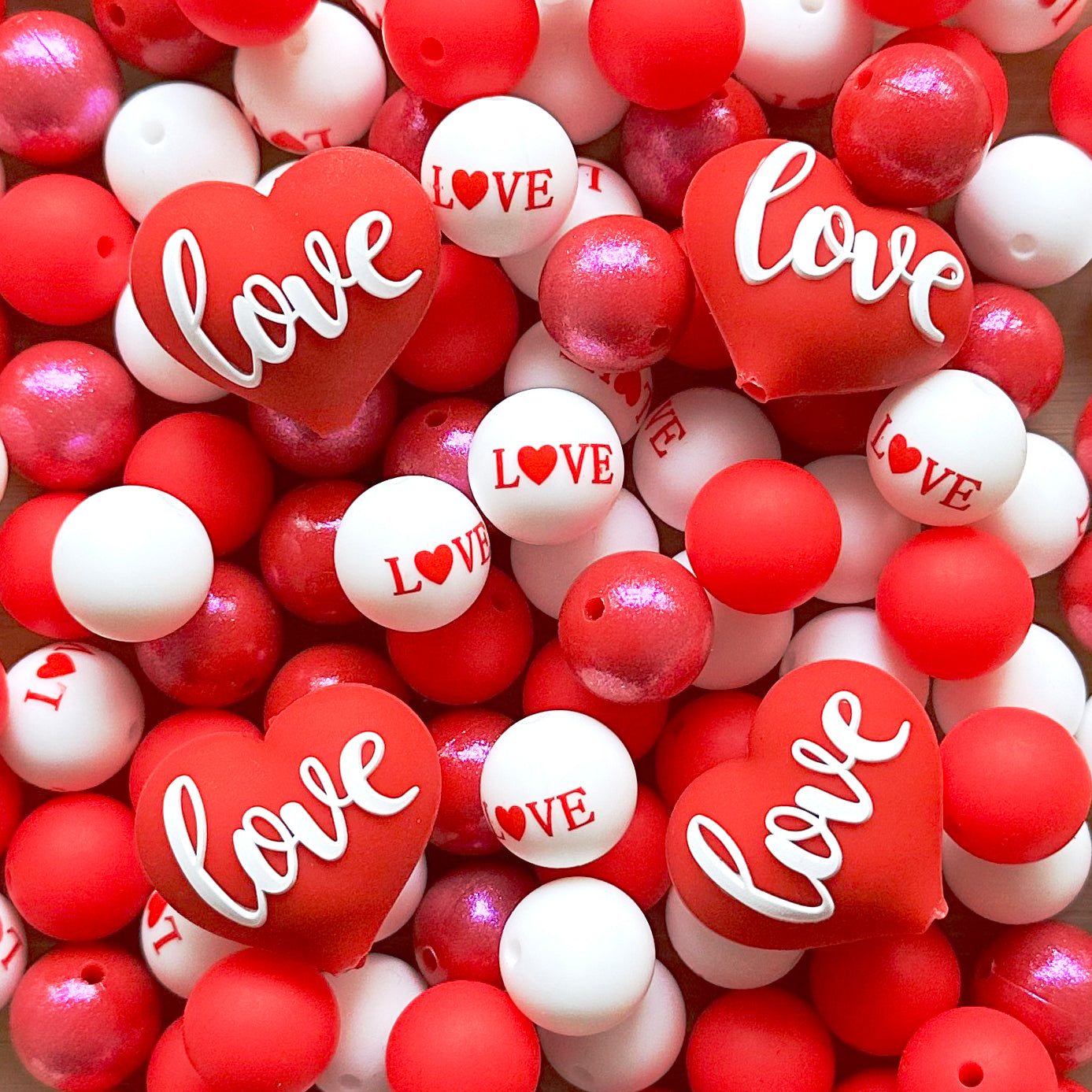 24Pcs Valentines Day Focal Beads Assorted Pack