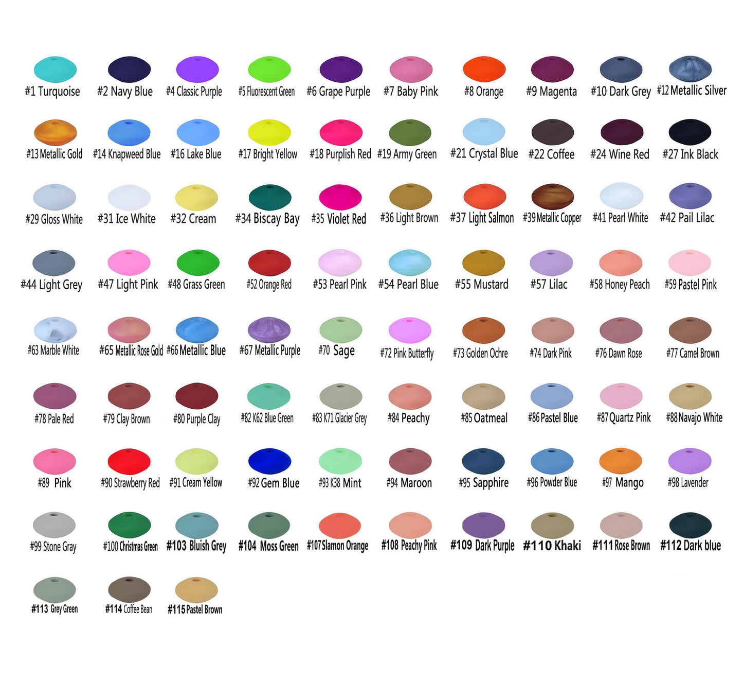 100Pcs/Lots Lentil/Saucer/Abacus Silicone Beads - 12*7mm