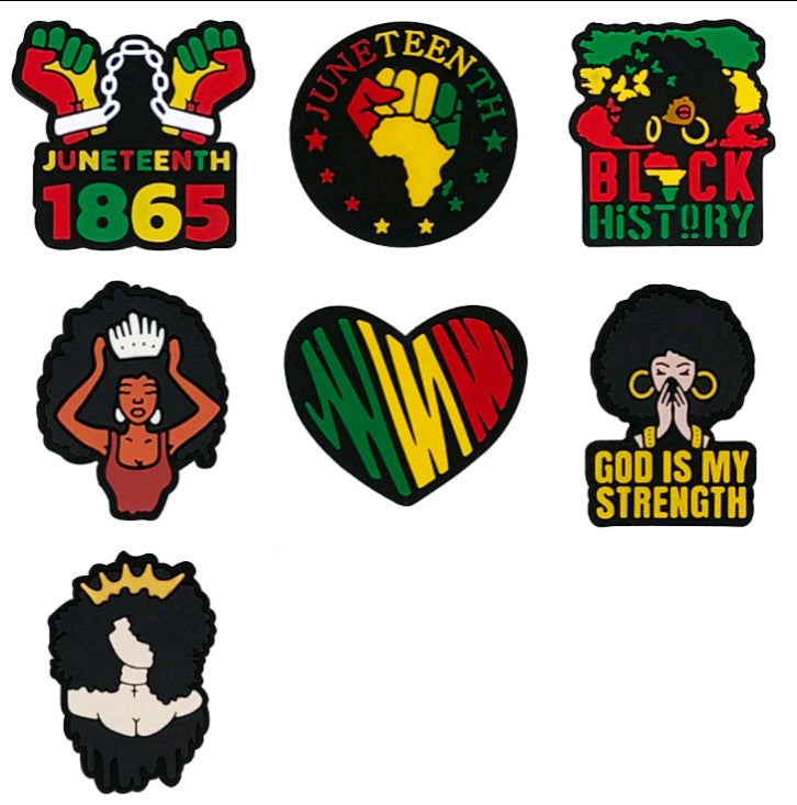 7Pcs/Lot Juneteenth Assorted Focal