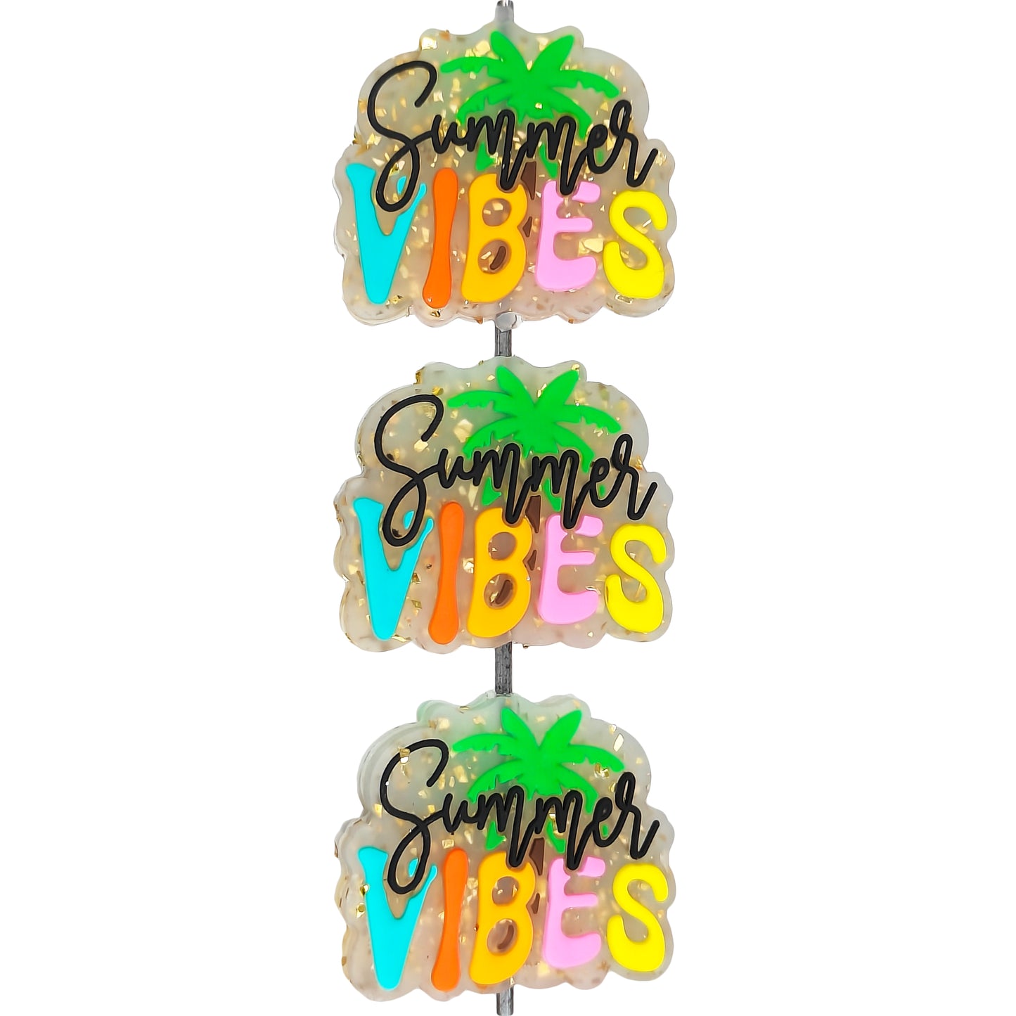 Summer Vibes Gold Flake Focal