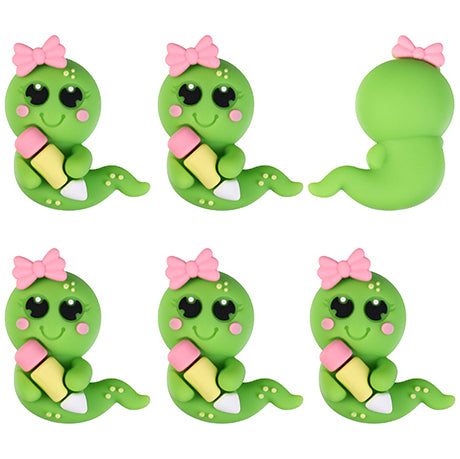 3D Bookworm with Pencil Focal