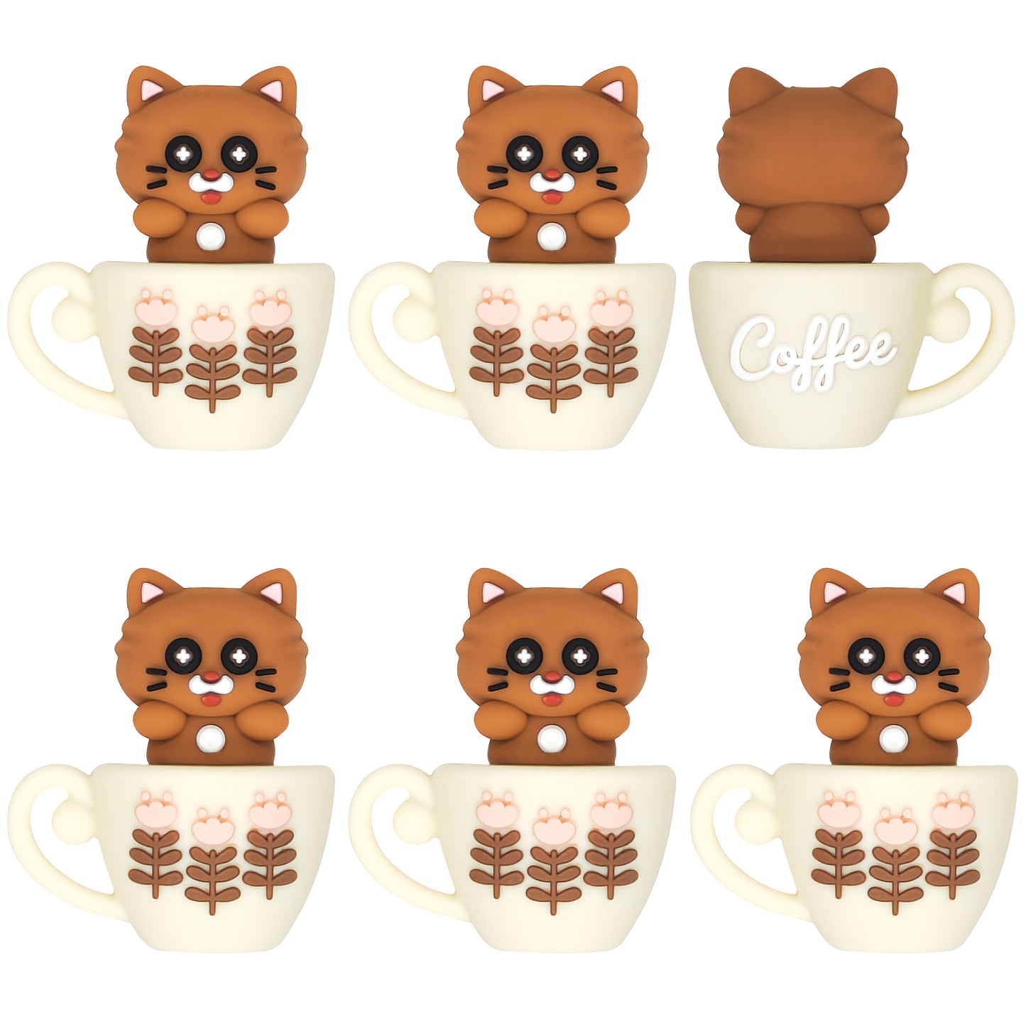 3D Coffee Cup Cat Focal