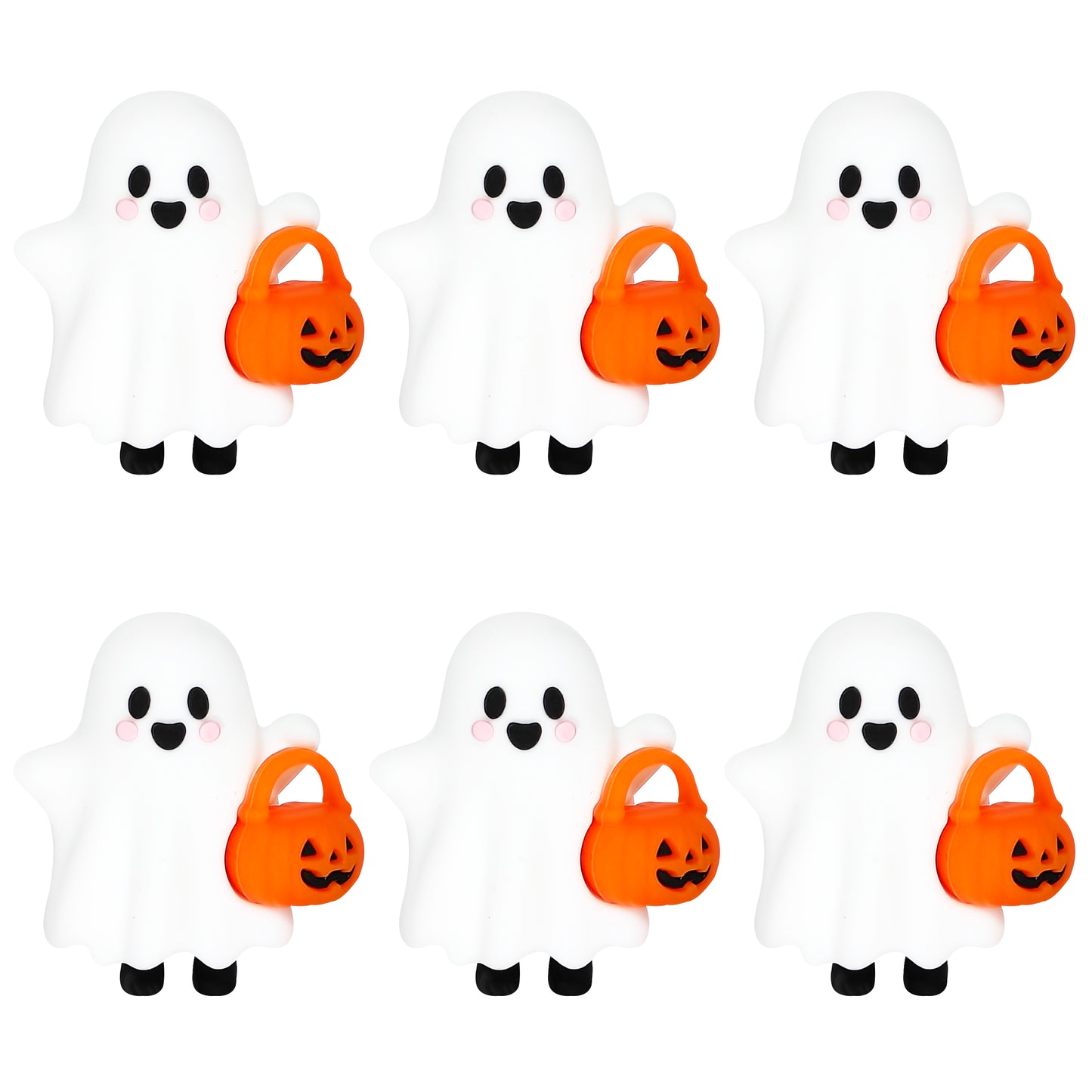 3D Ghost Pumpkin Bucket Halloween Focal