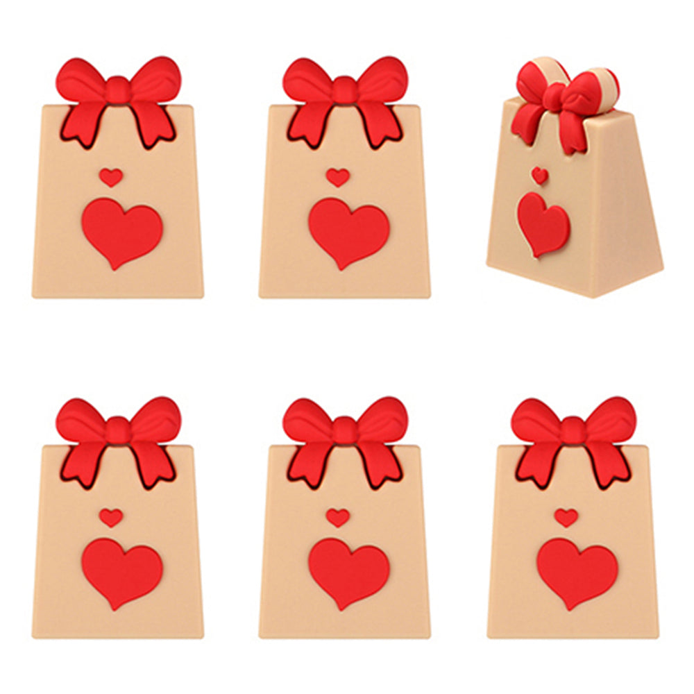 3D Gift Bag Bow Heart Focal