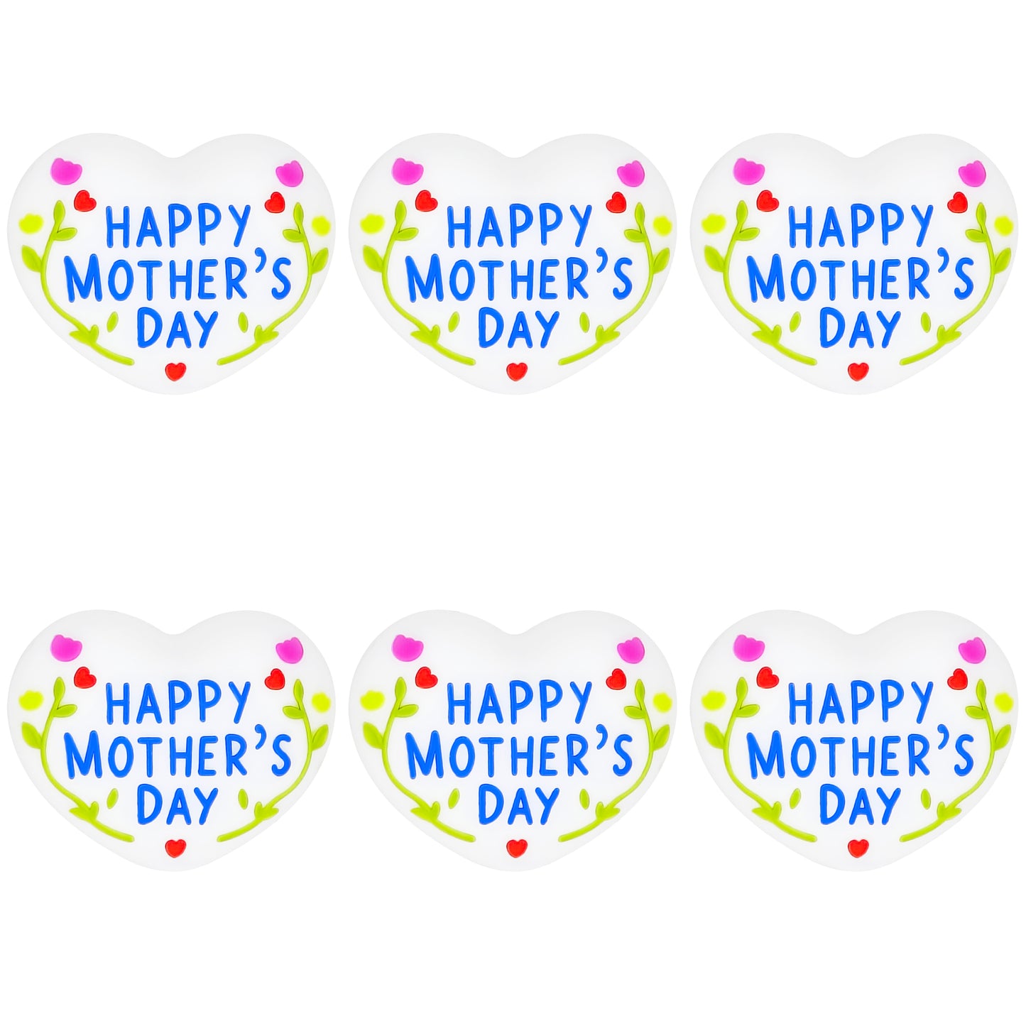 3D Heart Happy Mothers Day Focal