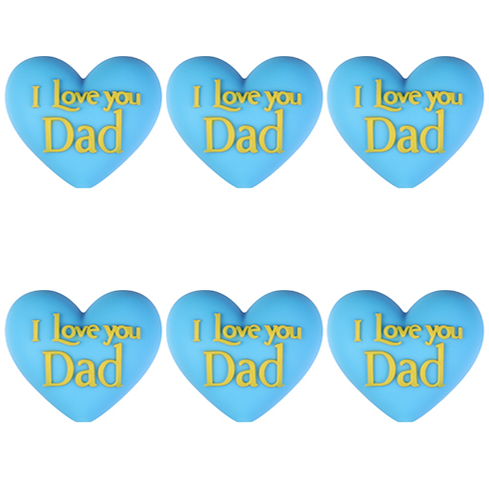 3D I Love You Dad Heart Focal
