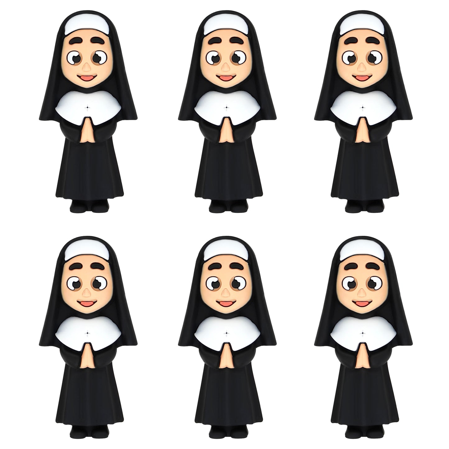 3D Nun Praying Focal