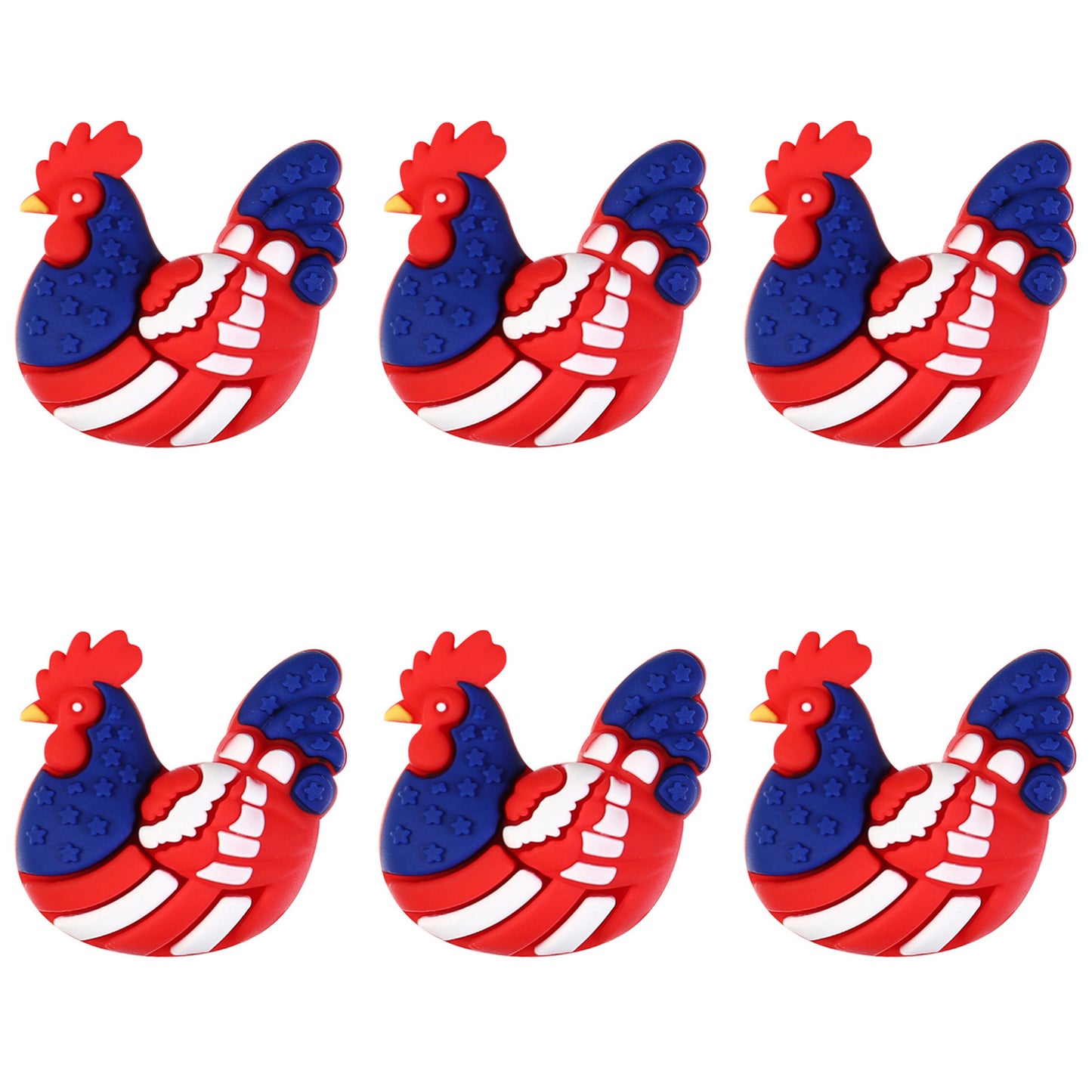 3D Patriotic Chicken Focal