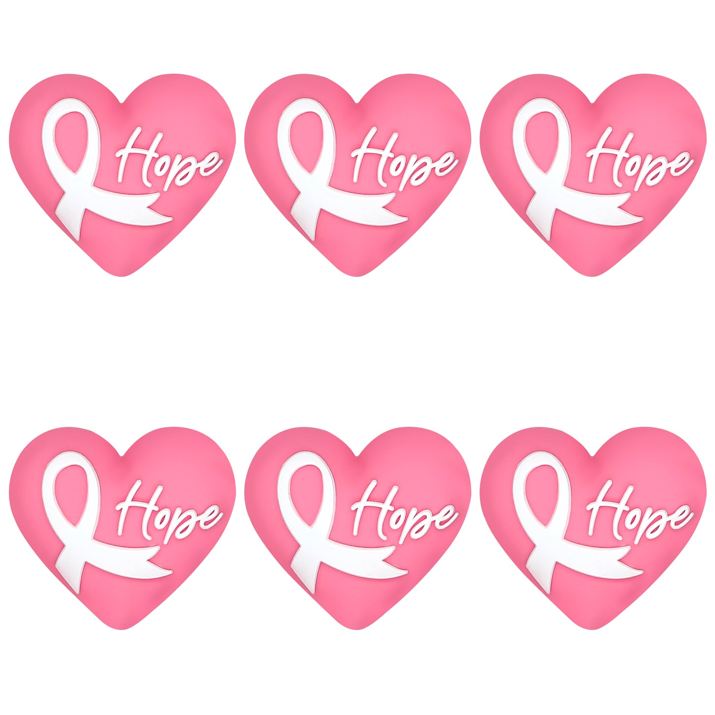 3D Pink Ribbon Heart Breast Cancers Focal