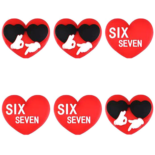 3D Six Seven Heart Focal