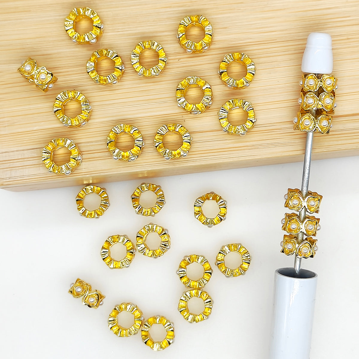 Fancy Spacer,Heart Rhinestone Metal Spacers 10mm