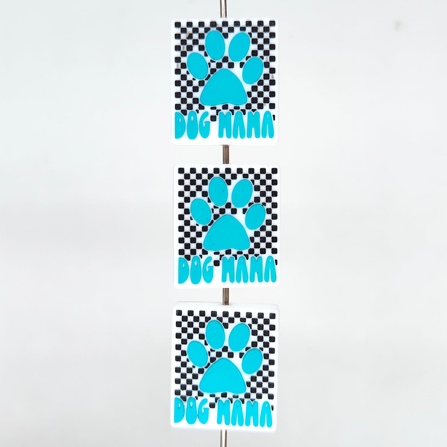 Turquoise Dog Mom Paw Focal