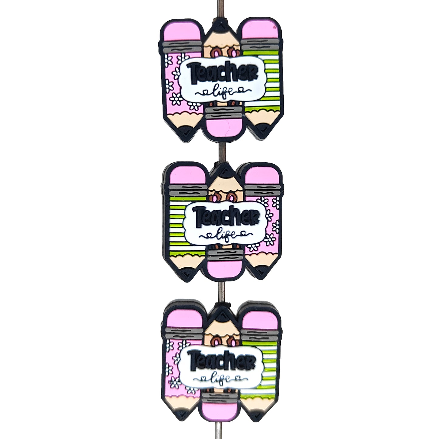 Teacher Pencil Focal Beads