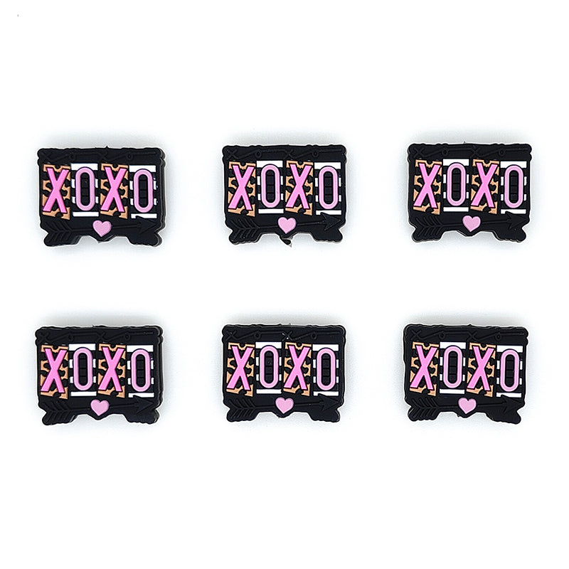 XOXO Focal Silicone Beads