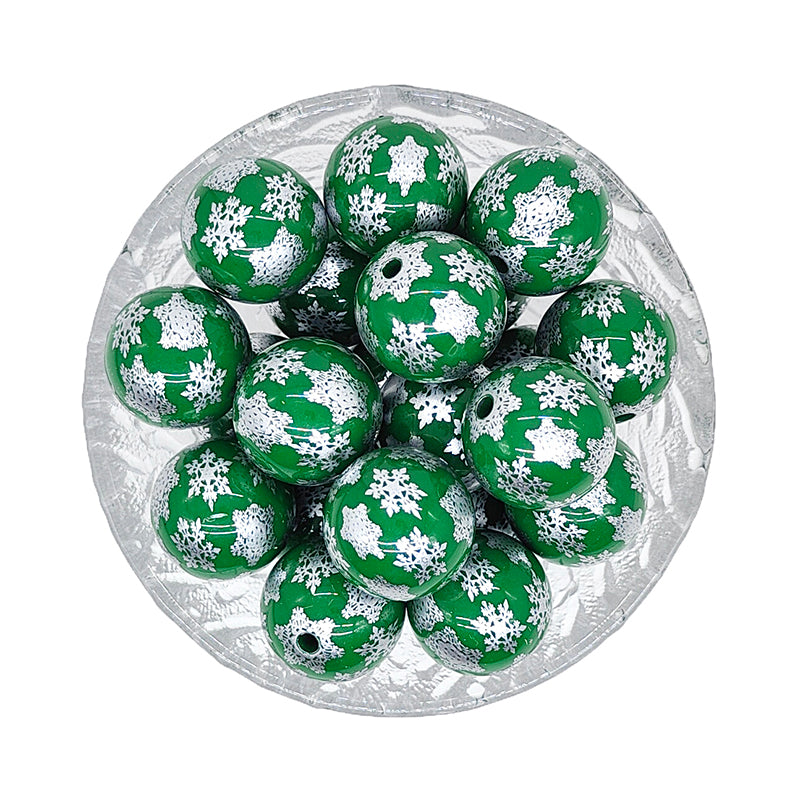 20mm Snowflake Angel Chunky Bubblegum Acrylic Beads