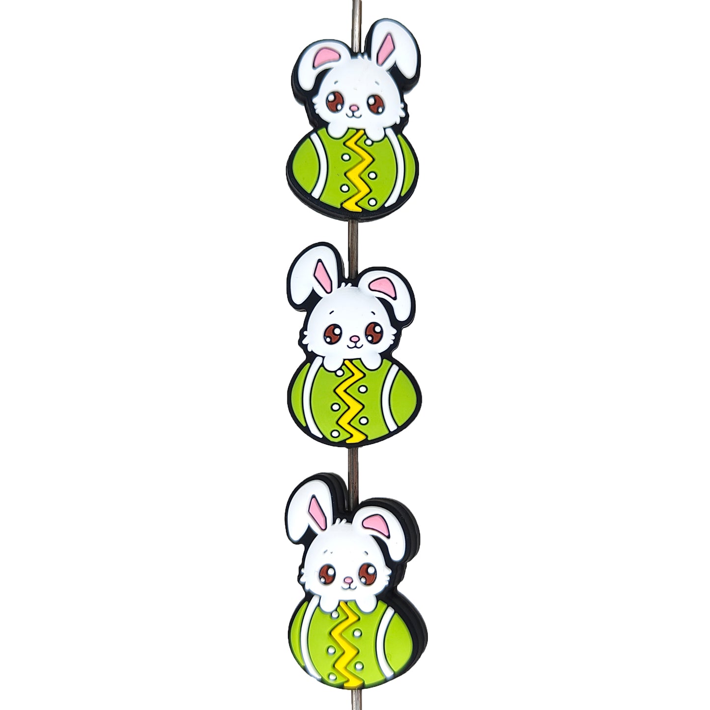 Rabbit In Green Egg Focal Beads