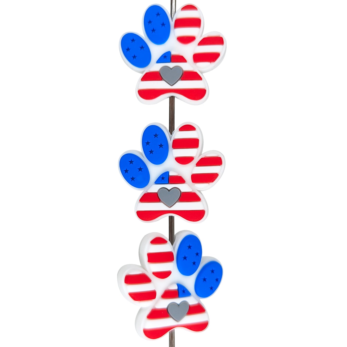 American Flag Dog Paw Focal