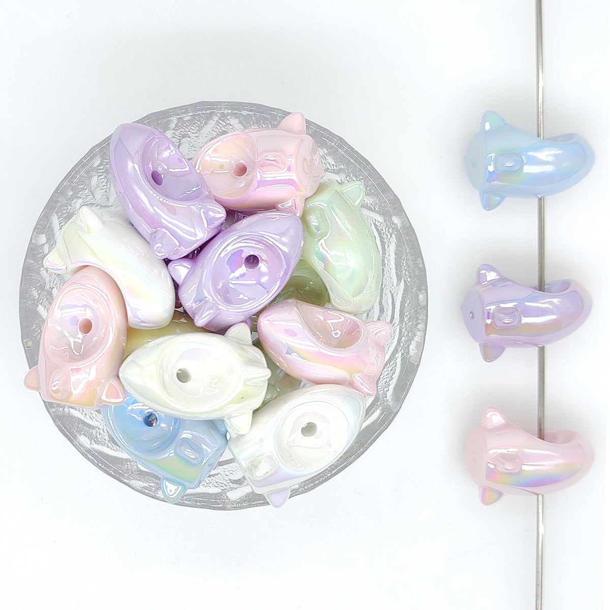 Mix Airship Shaped Acrylic Focal Beads