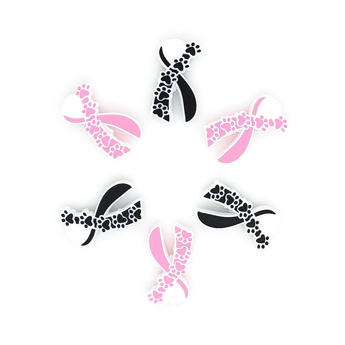 Dog Paw Awareness Ribbon Focal
