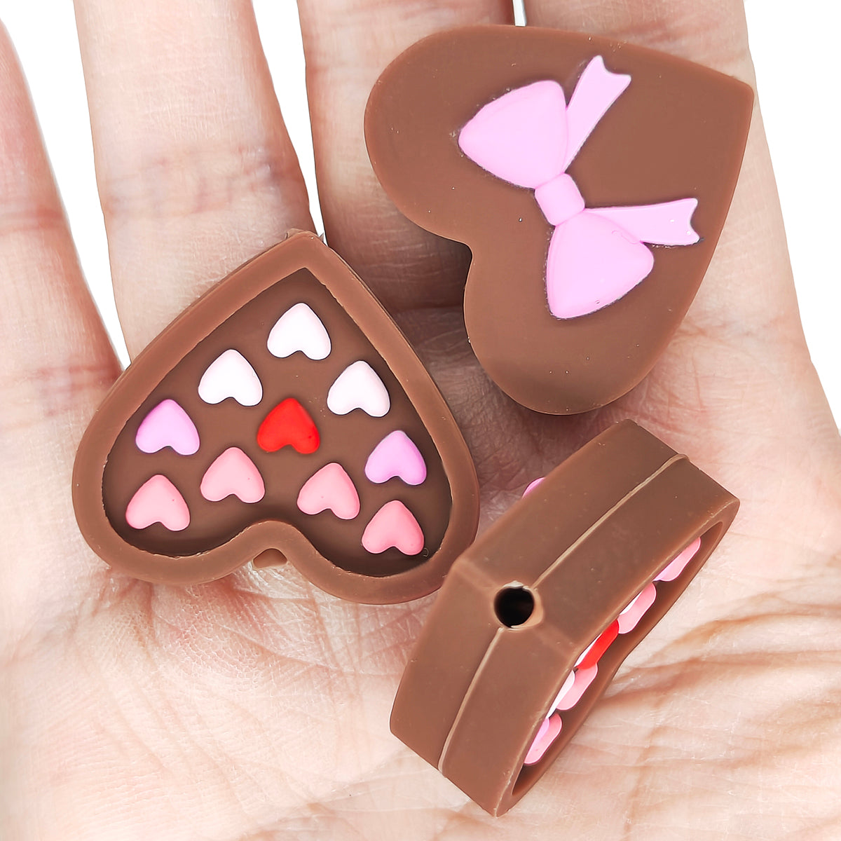 3D Heart Bowknot Focal