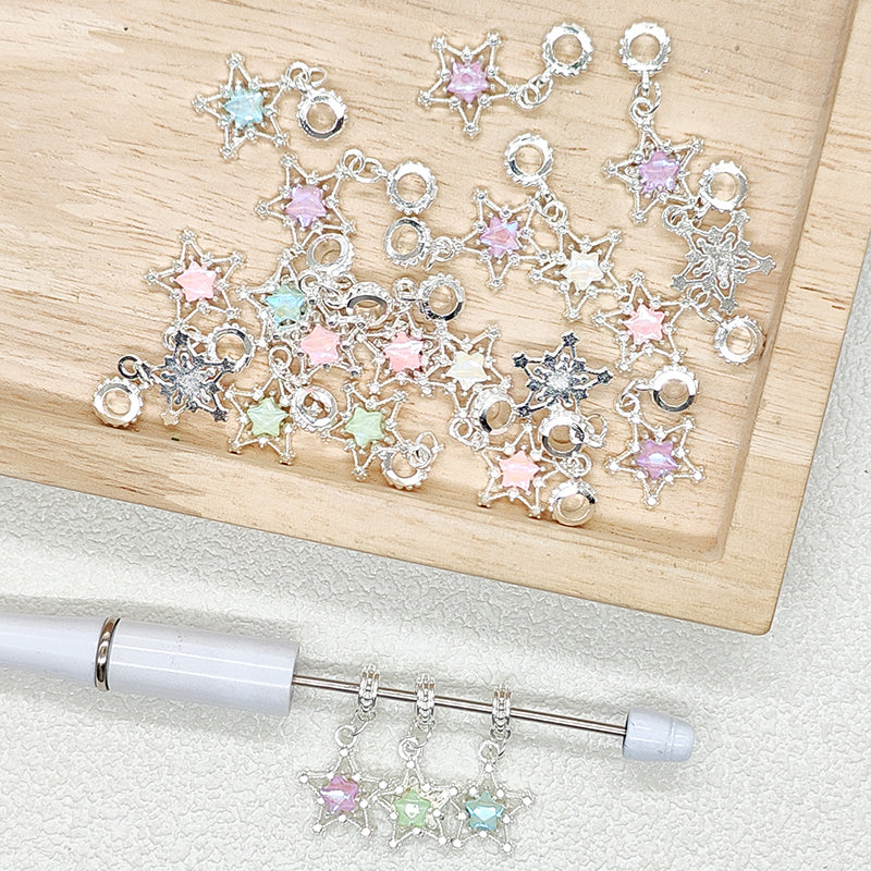 Mixed Star Alloy Bail Beads,Pen Charm Pendent Beads