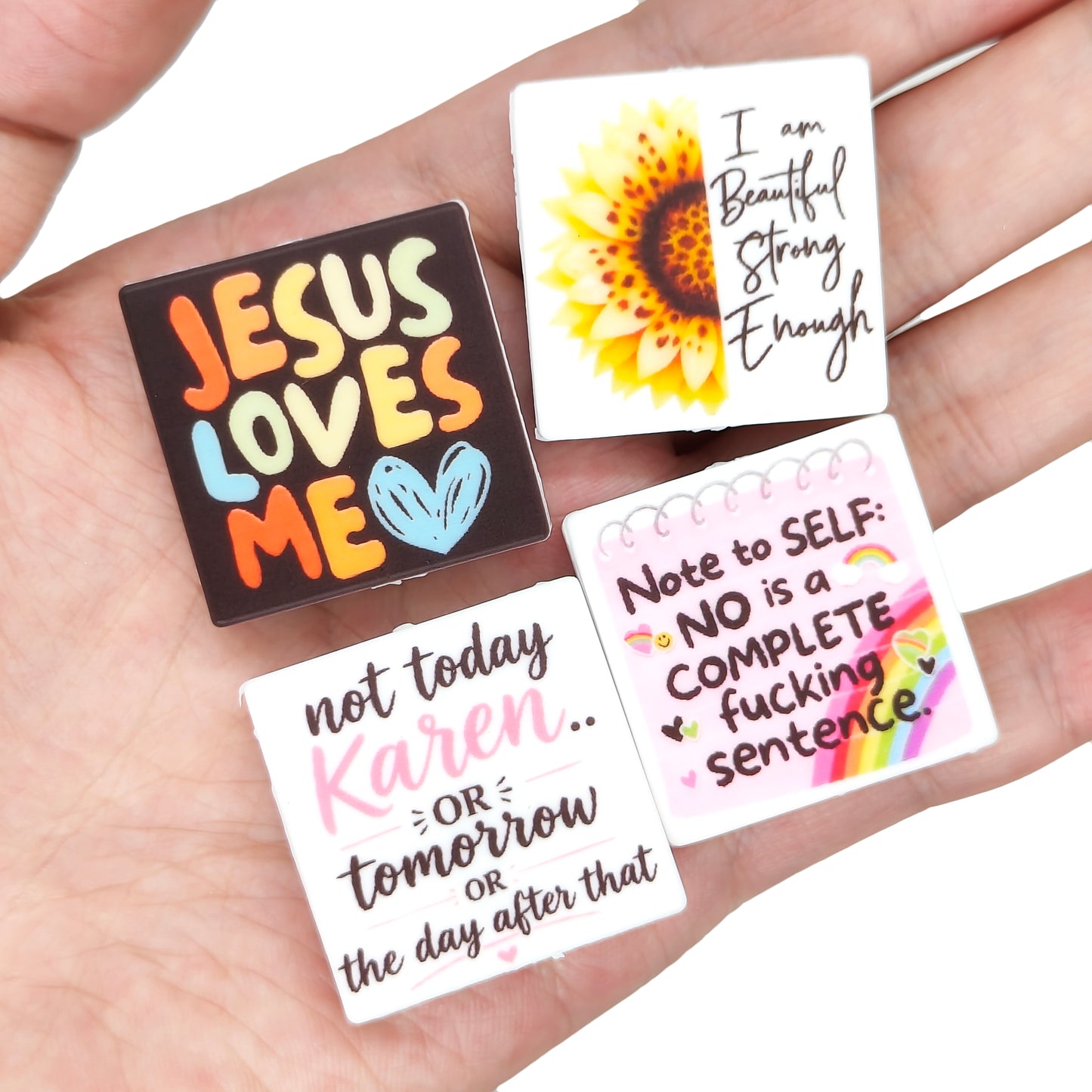 Jesus Loves Me Square Print Focal