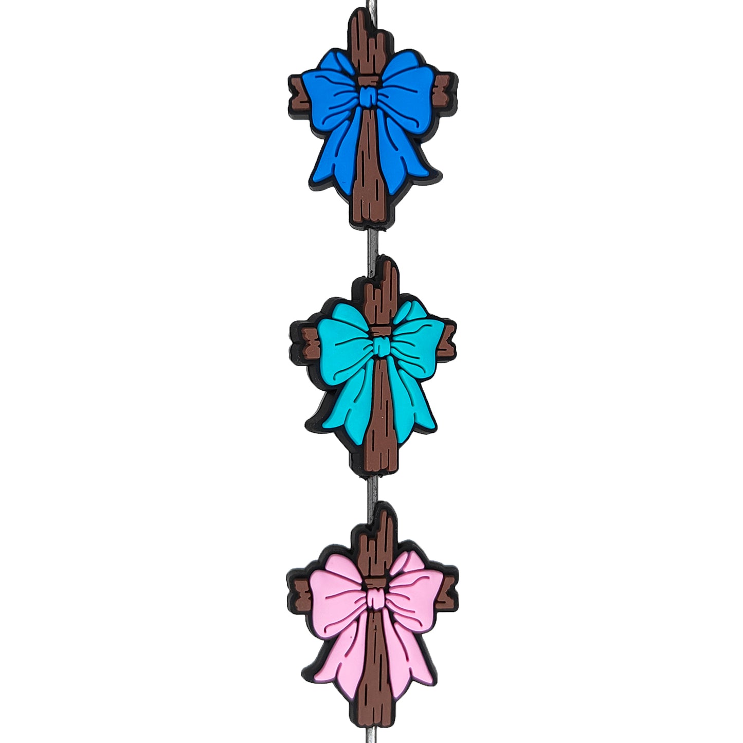 Wood Cross Bowknot Focal Mix Color