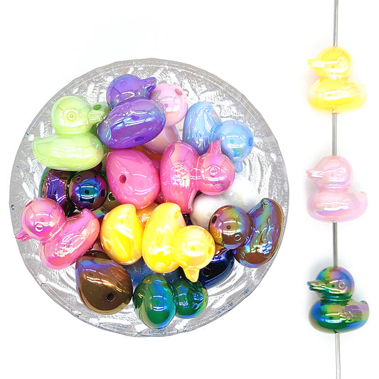 Mix UV Duck Acrylic Bubblegum Focal Beads