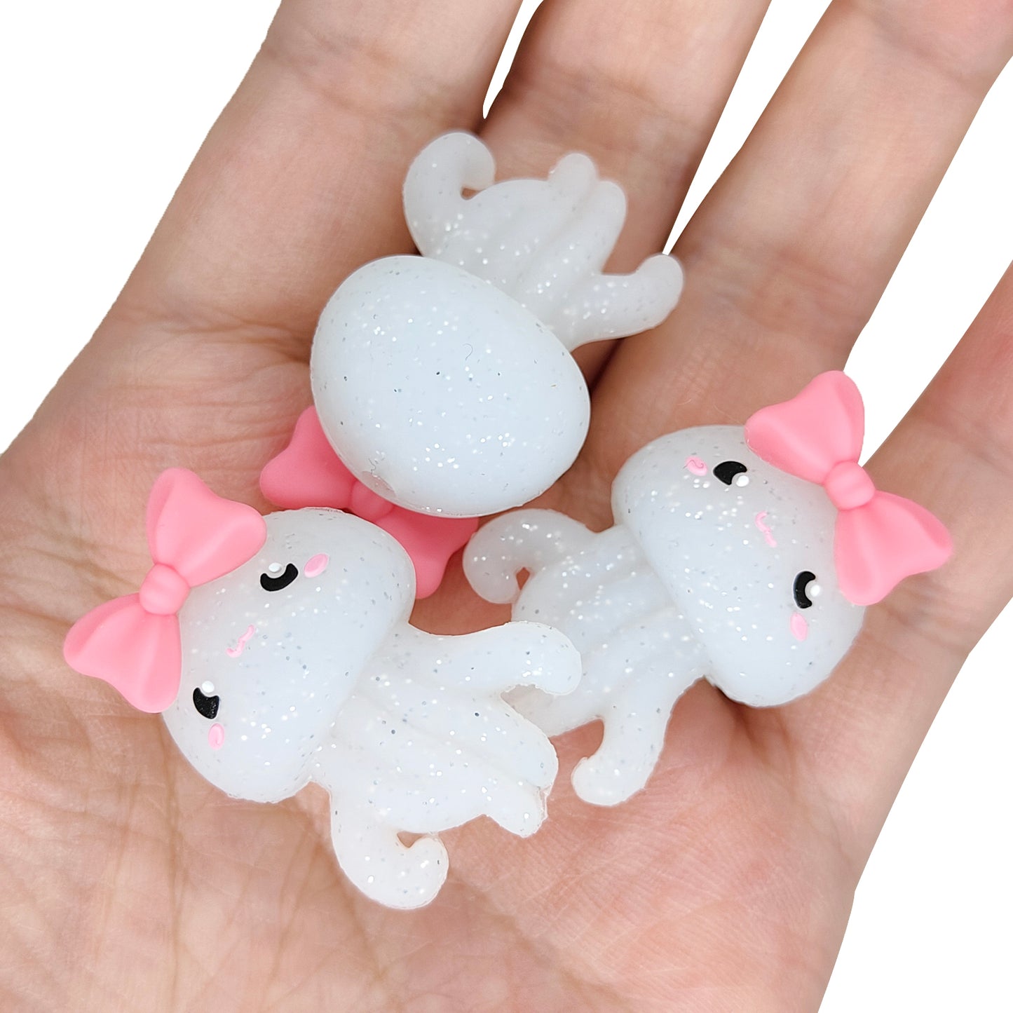 3D Bowknot Jellyfish Glitter Focal