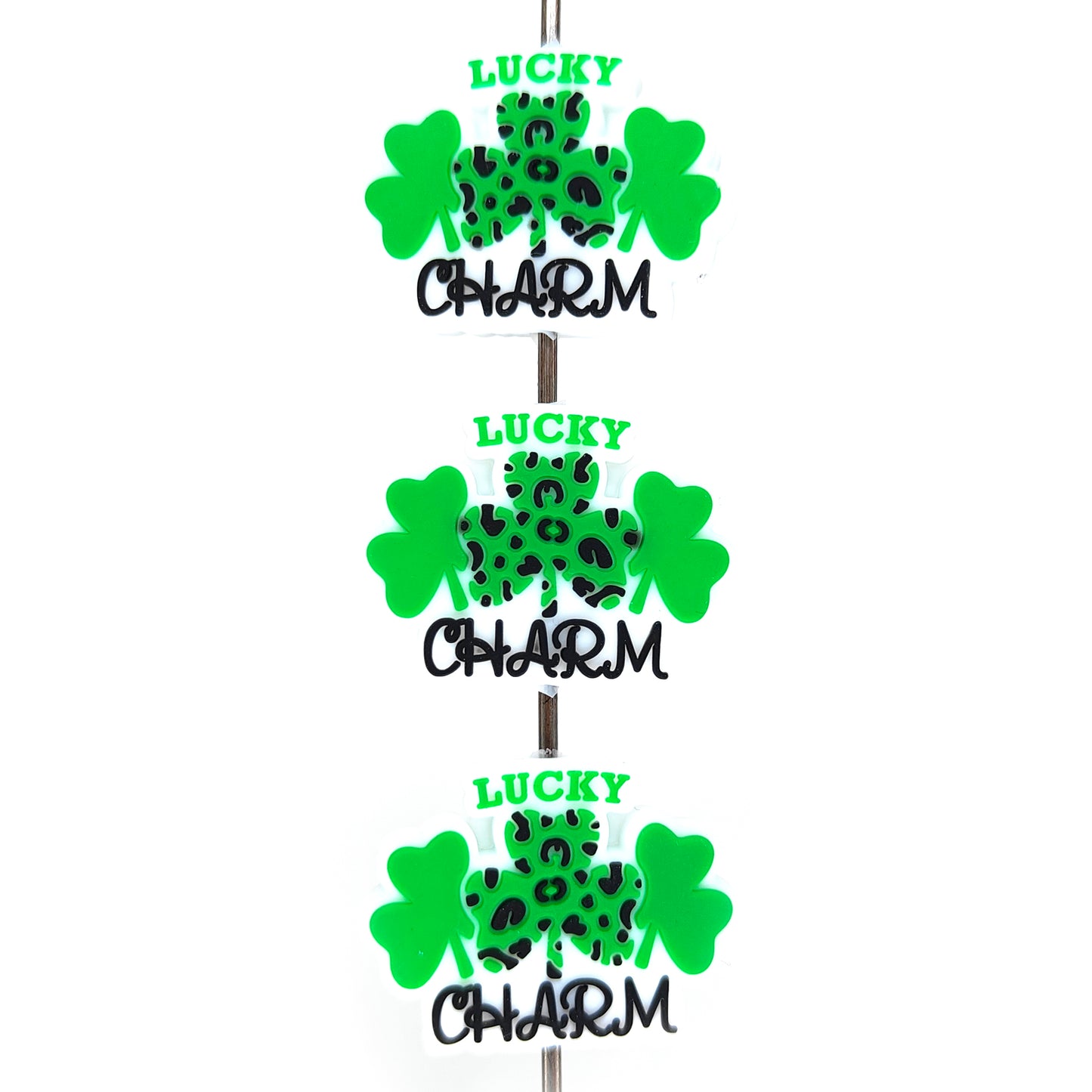 Lucky Charm St. Patricks Day Silicone Focal Bead