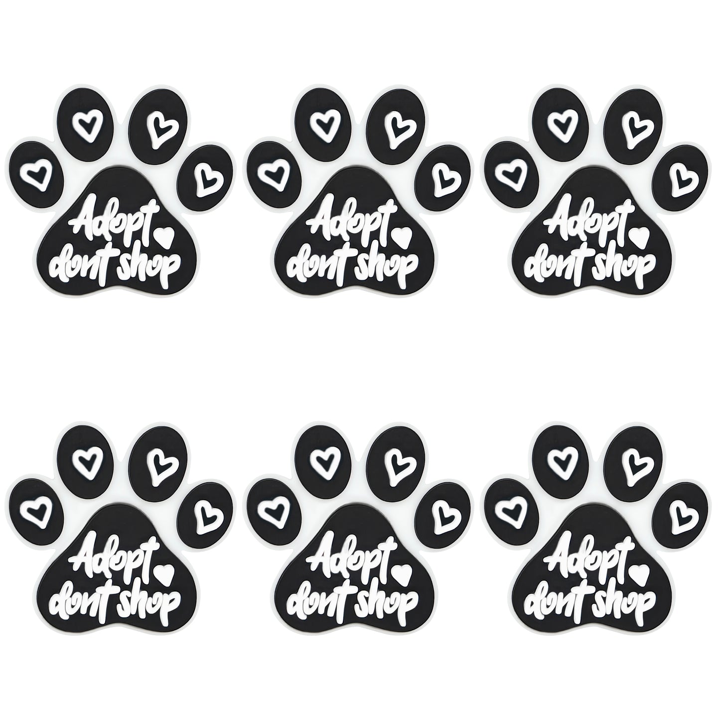 Adopt Don't Shop Dog Paw Focal