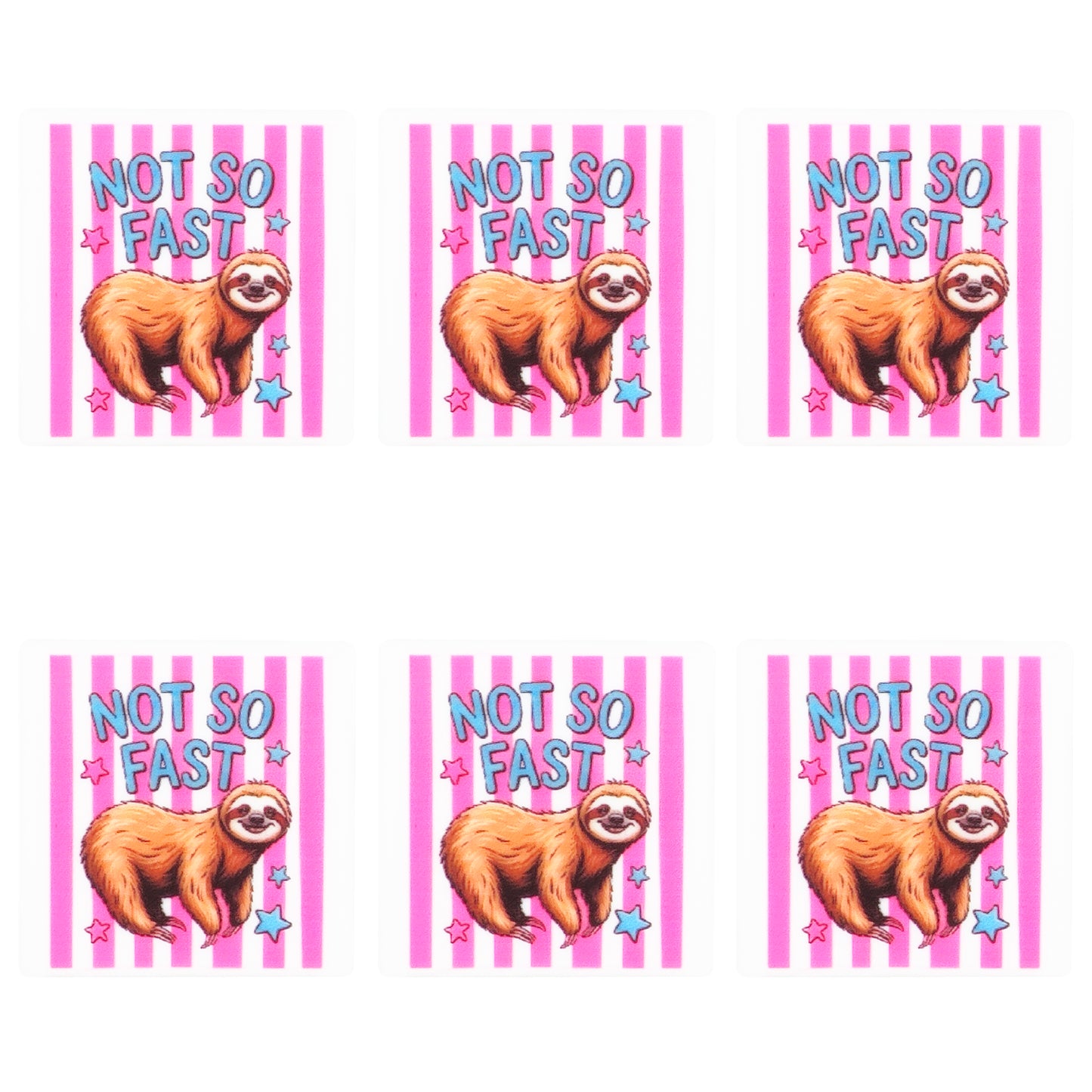 Not So Fast Sloth Square Print Focal
