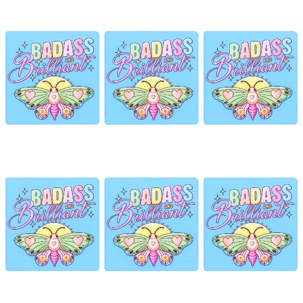 Badass and Brilliant Square Print Focal