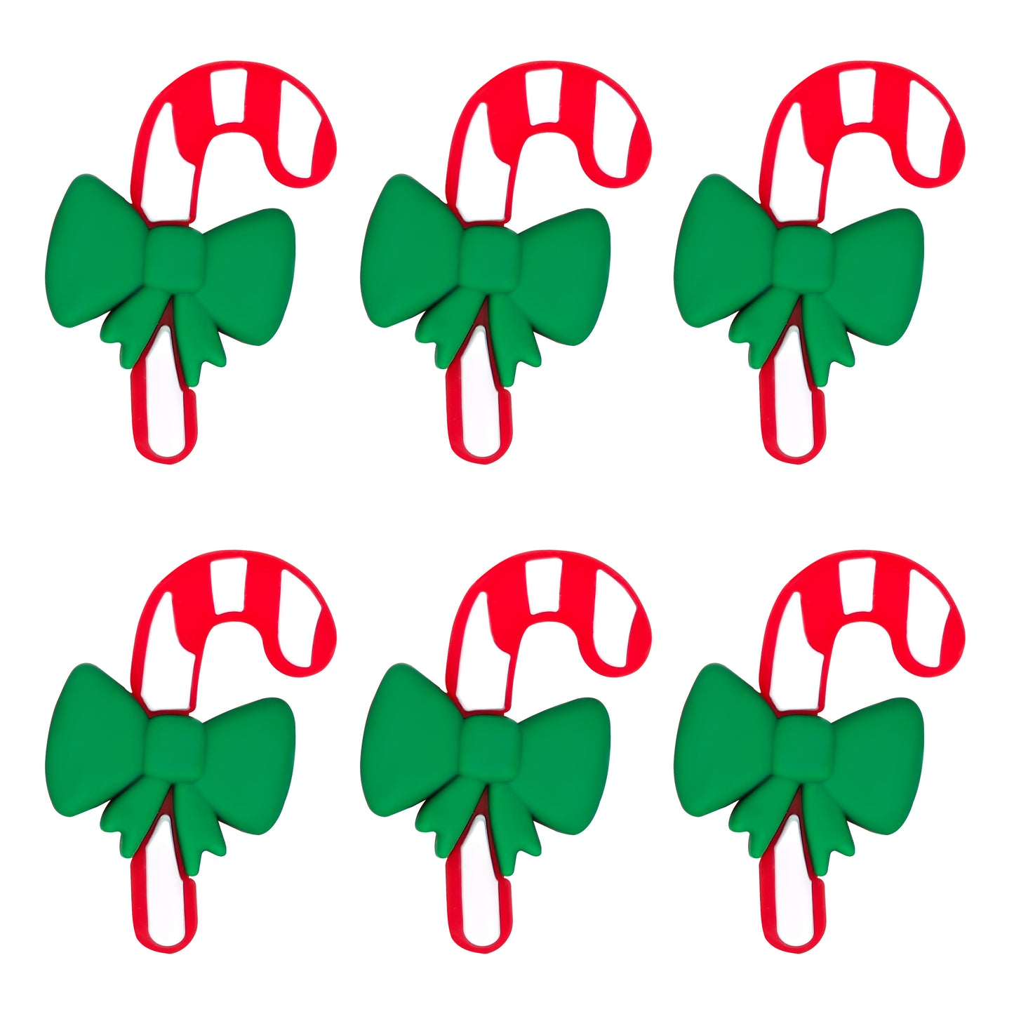 Bow Candy Cane Christmas Focal