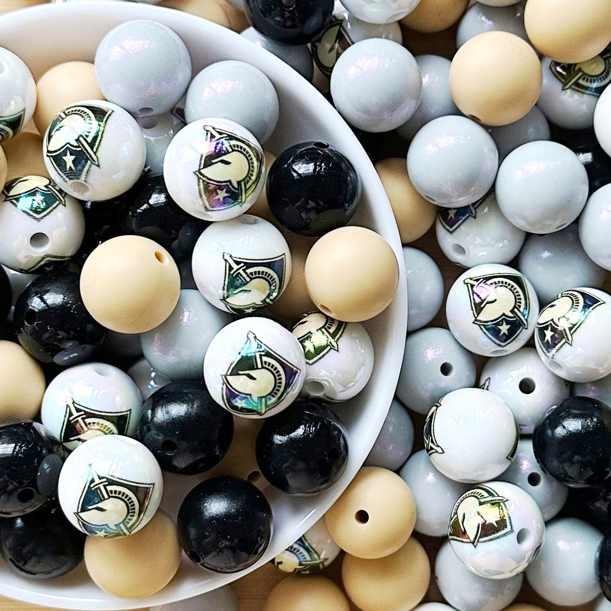 40Pcs College Football Team Assorted Bead,Keychain Beads