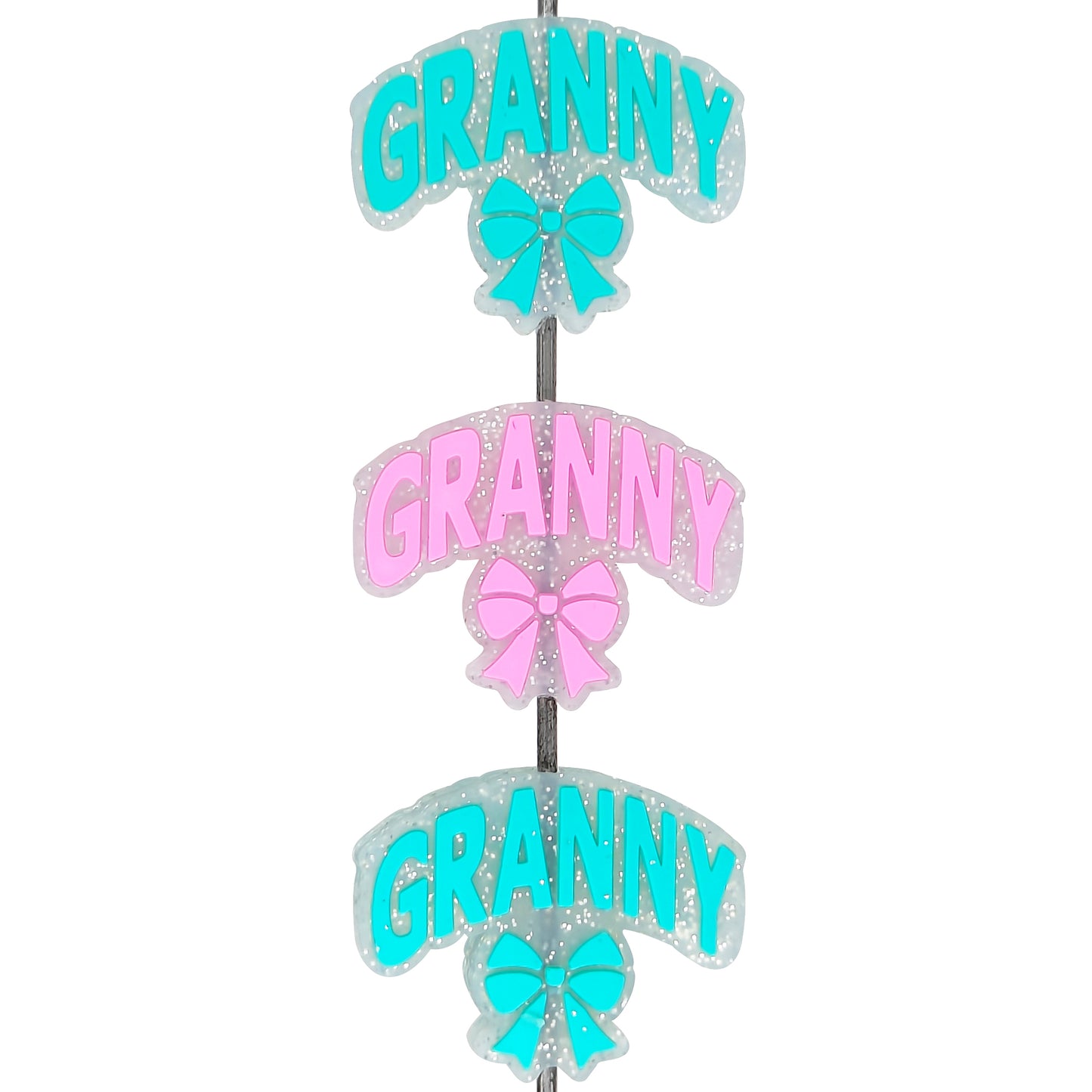 Granny Bow Glitter Focal