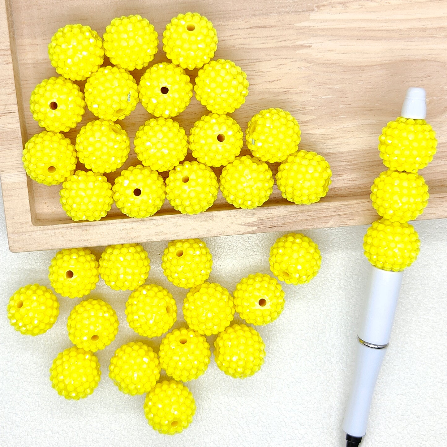 Chunky 20mm Rhinestone Acrylic Bubblegum Bead