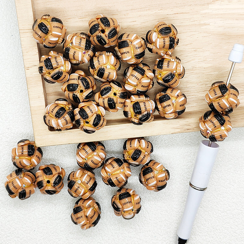Coffee Cup Facny Beads,Acrylic Polymer Clay Beads