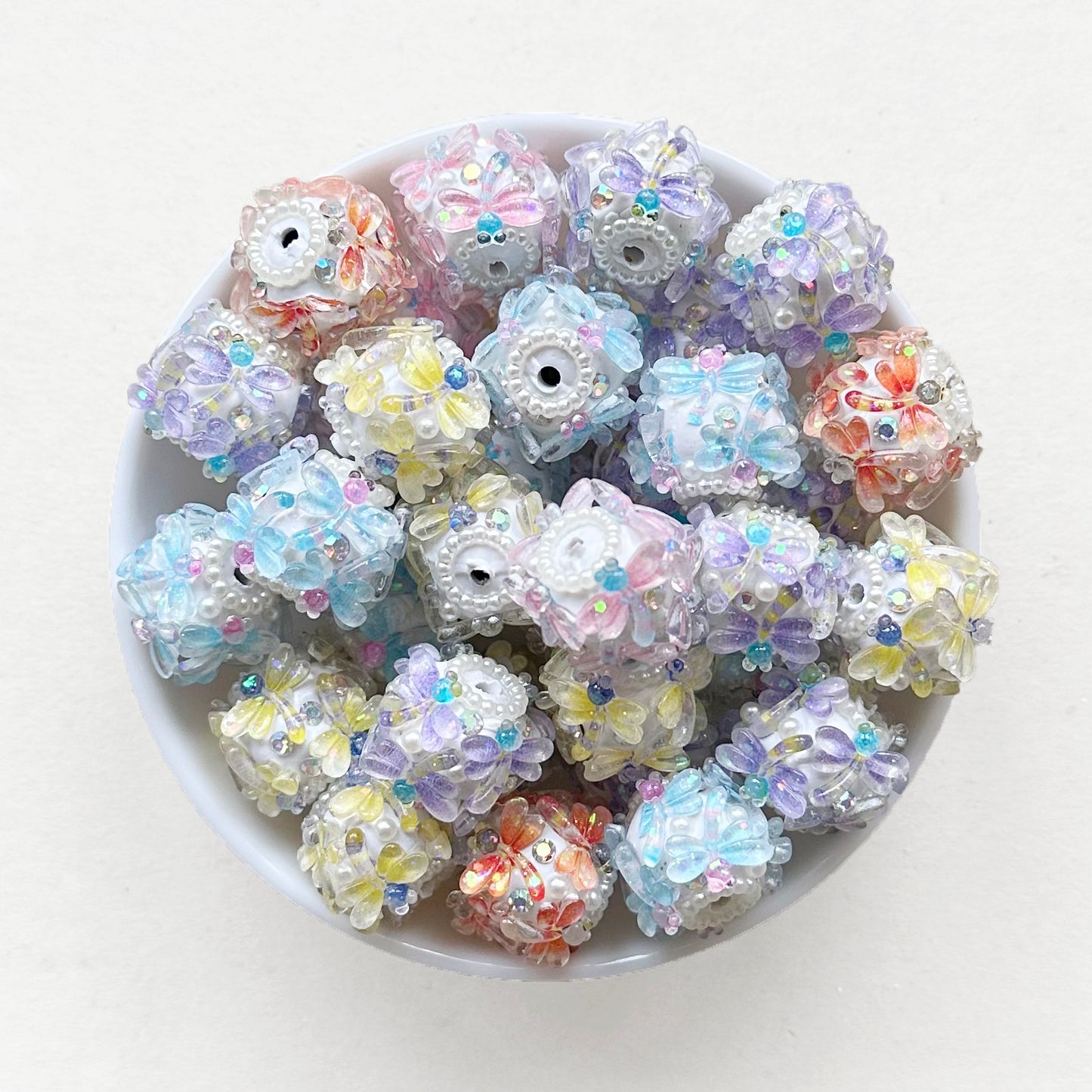 Fancy Dragonfly Rhinestone Polymer Clay Beads