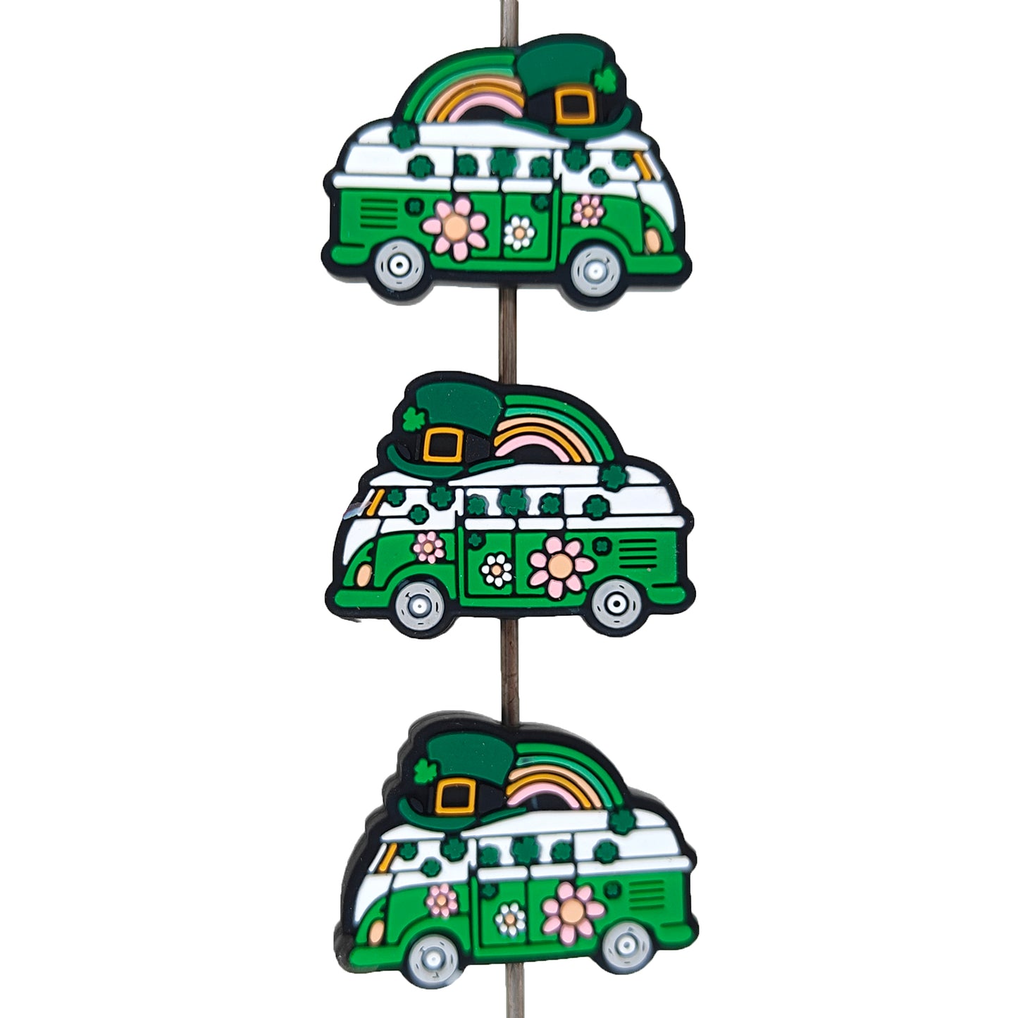 St. Patrick's Day Camper Silicone Focal Bead